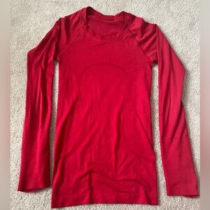 Lululemon Long-sleeve Red Swiftly Tech Size 0